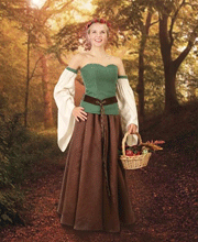Forest Gown. Windlass. Vestido Medieval. Marto
